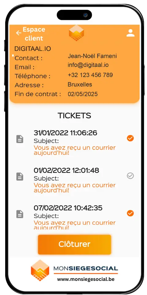 Application mobile monsiegesocial