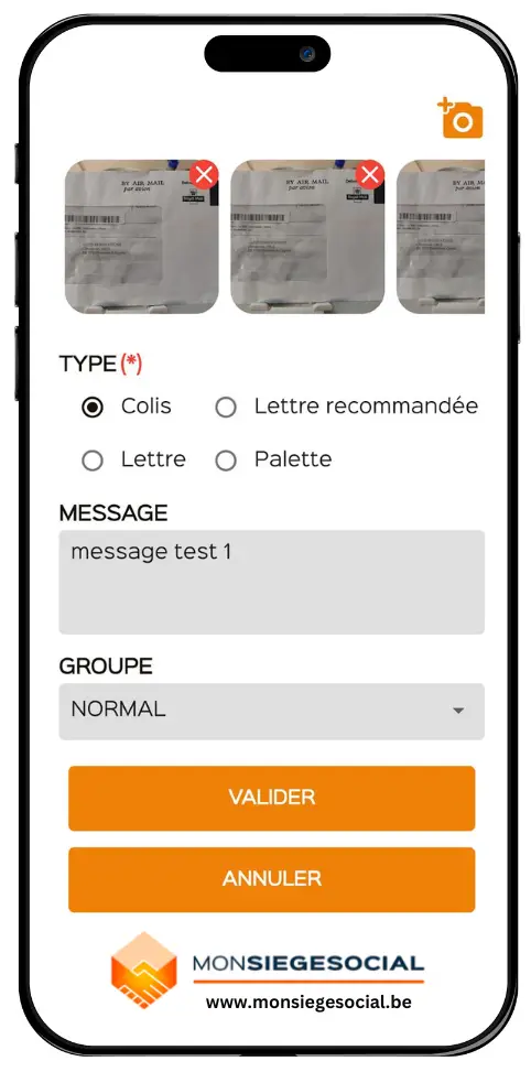Application mobile monsiegesocial
